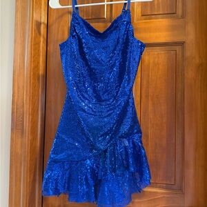 Blue Sequin Dress